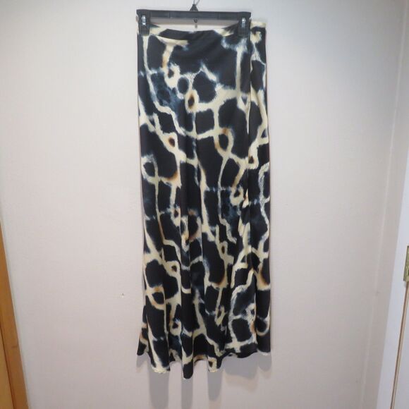 Zara Maxi Satin Abstract Pattern Skirt Size Small - Picture 1 of 5